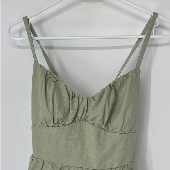 Hollister linen blend mini dress medium Petite - Picture 2 of 8